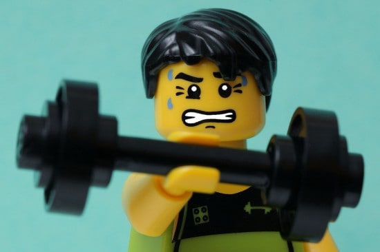 Lego man working out