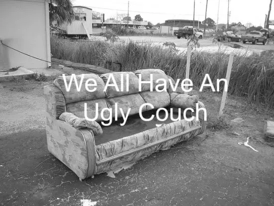 Emotional baggage is an ugly couch