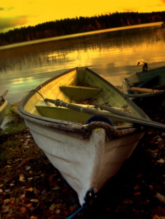 Shoreline with boats