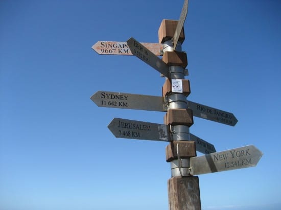 Cape Point Distance Sign