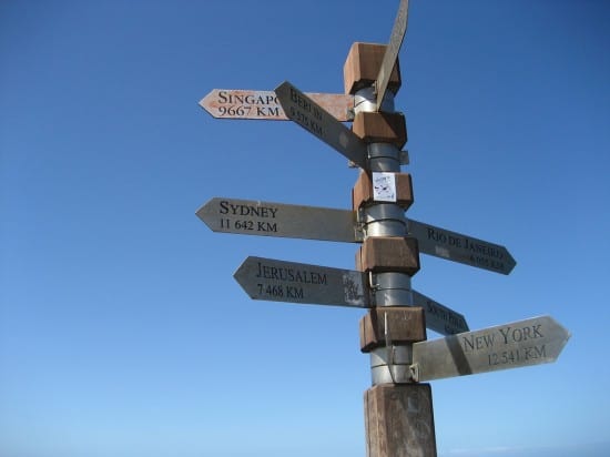 Cape Point Distance Sign Cape Point Distance Sign