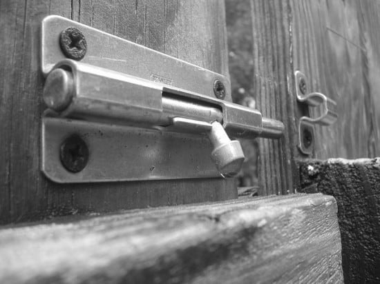 Lock on door Lock on door