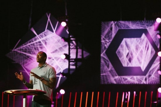 Lecrae speaking at Catalyst 2013