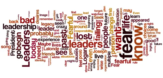 Popular words on leadership blog
