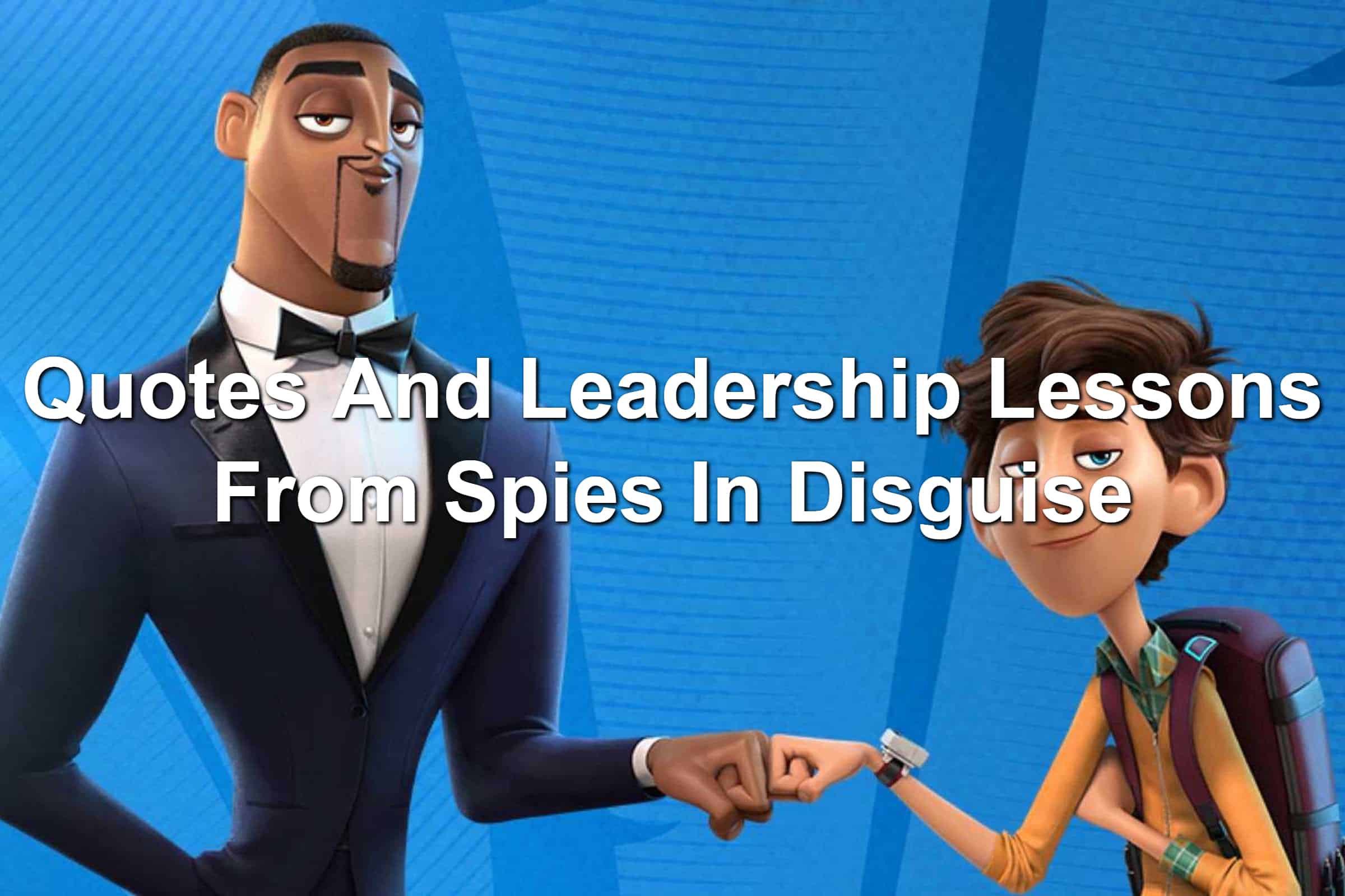 Will Smith and Tom Holland's characters in Spies In Disguise giving one another fist bumps