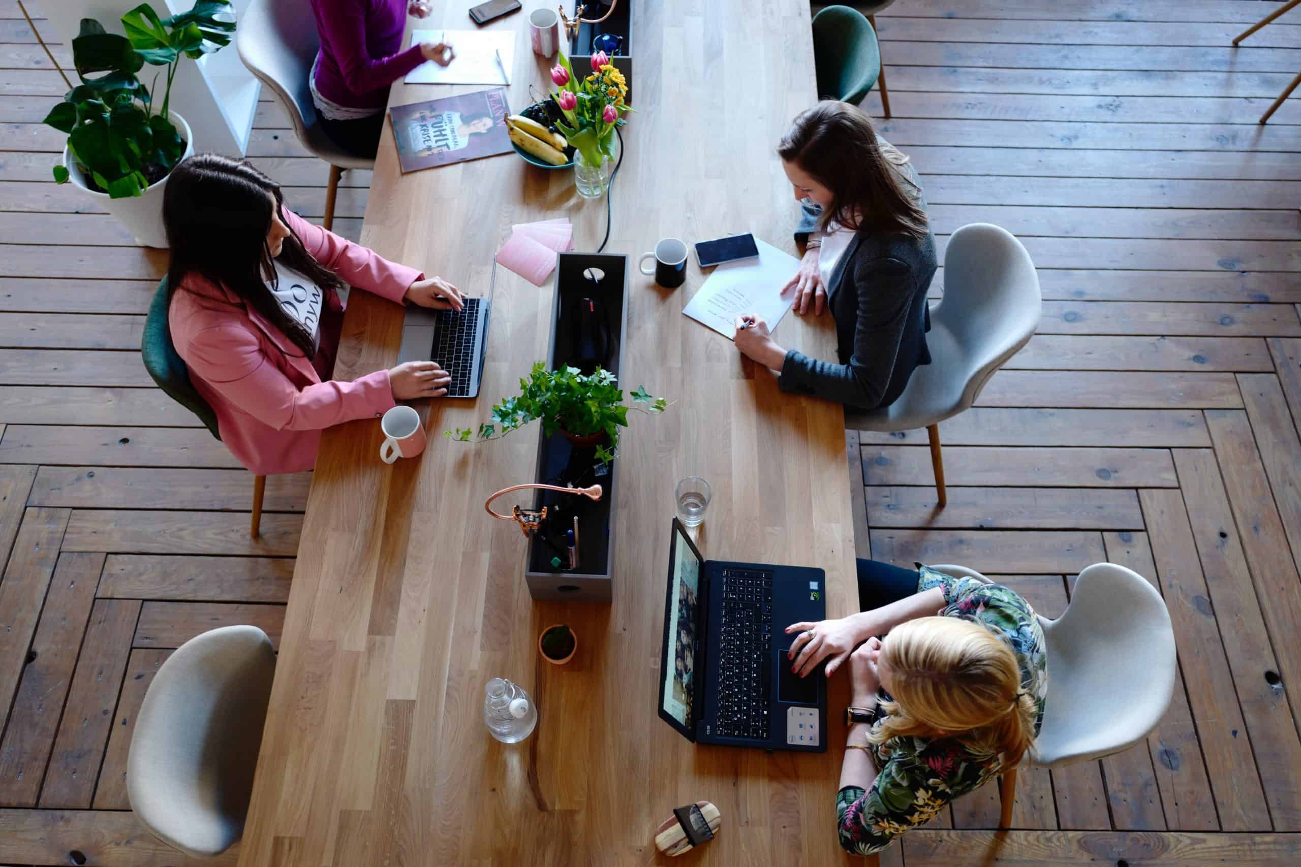 Women at a coworking space