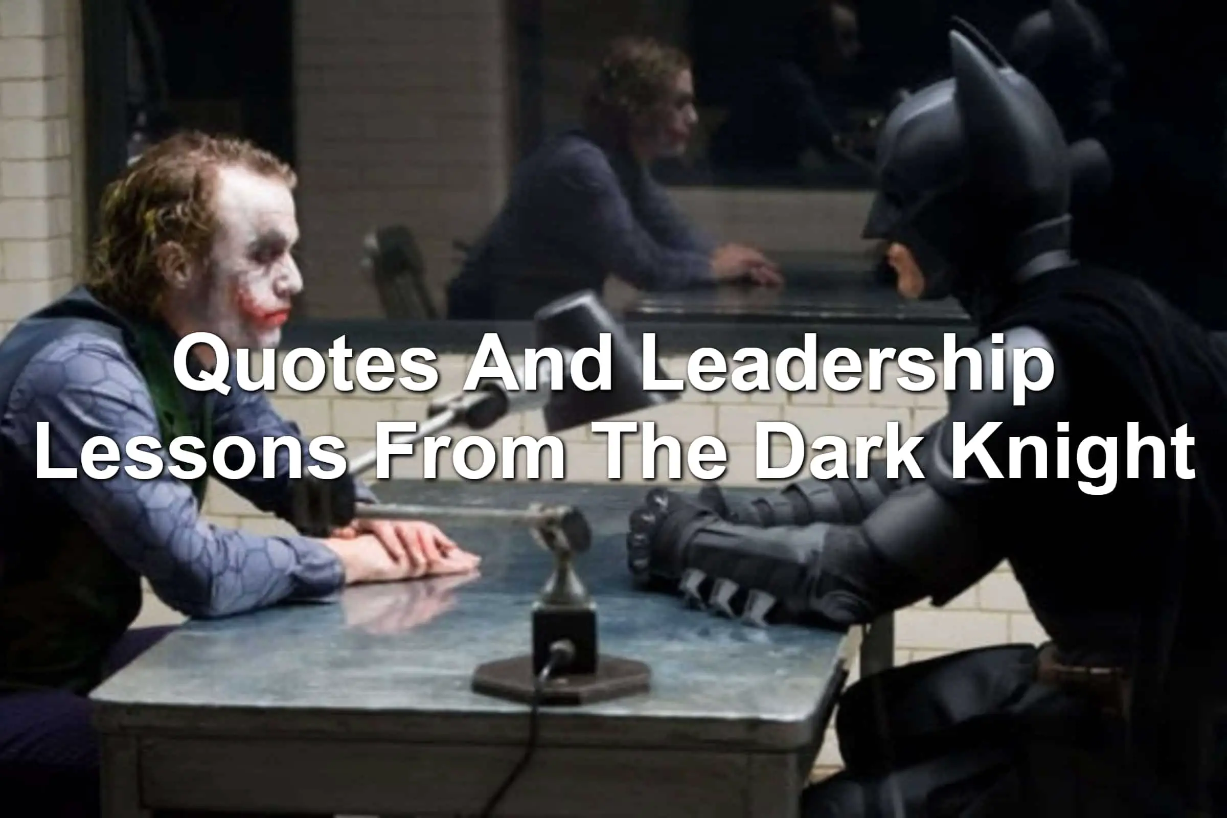 Christian Bale as Batman and Heath Ledger as the Joker in The Dark Knight