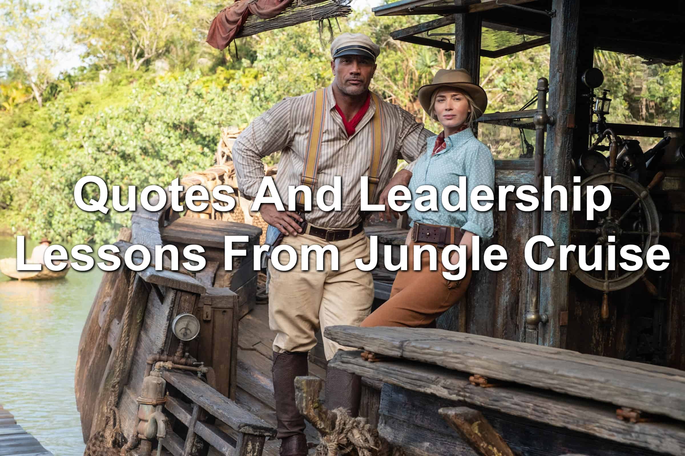 The Rock and Emily Blunt in Jungle Cruise by Disney