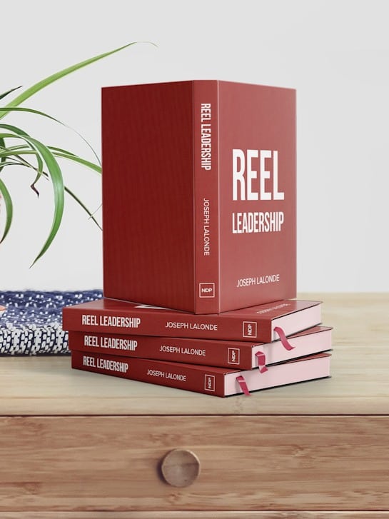 Mockup Of Reel Leadership book cover