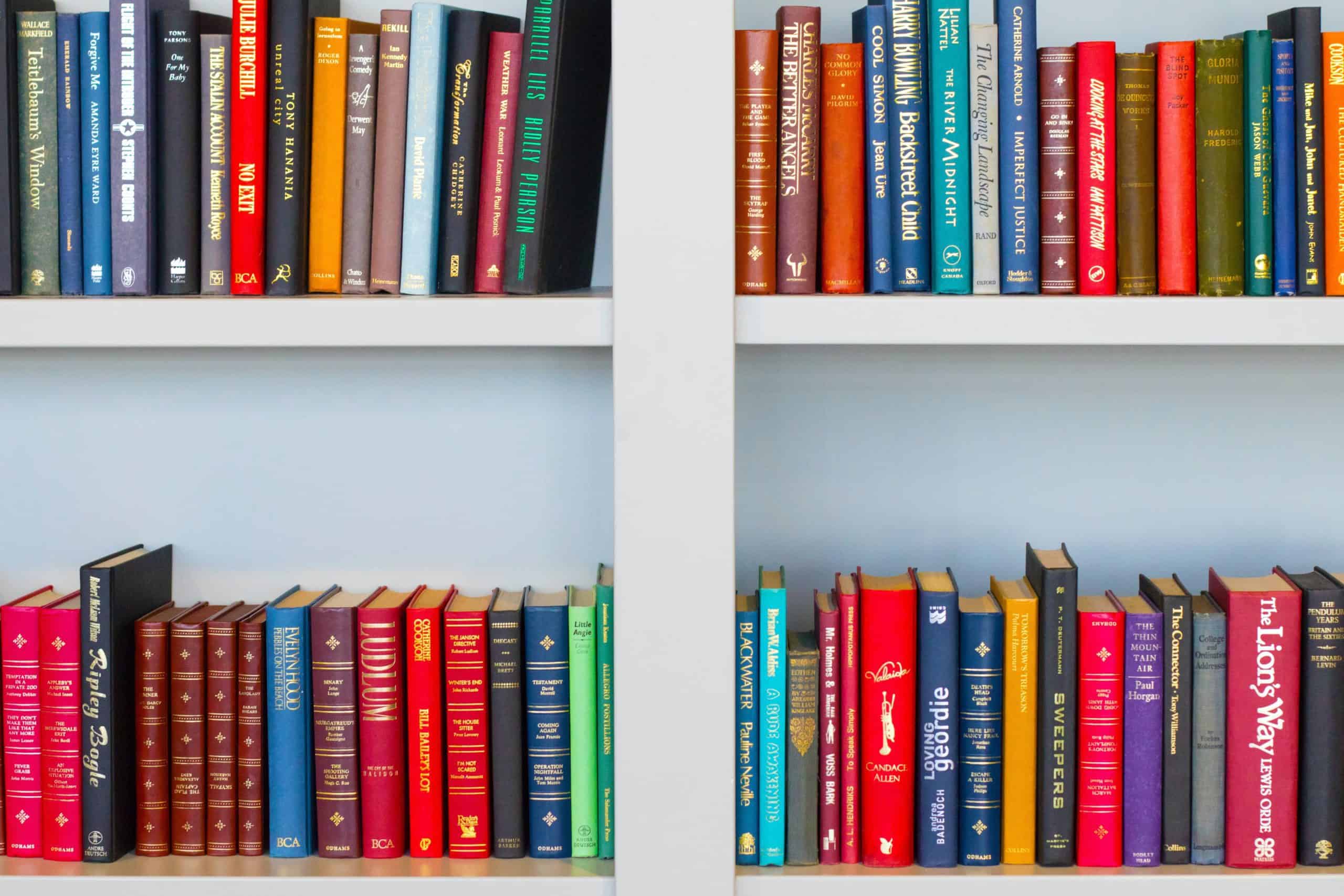 Books in a bookcase