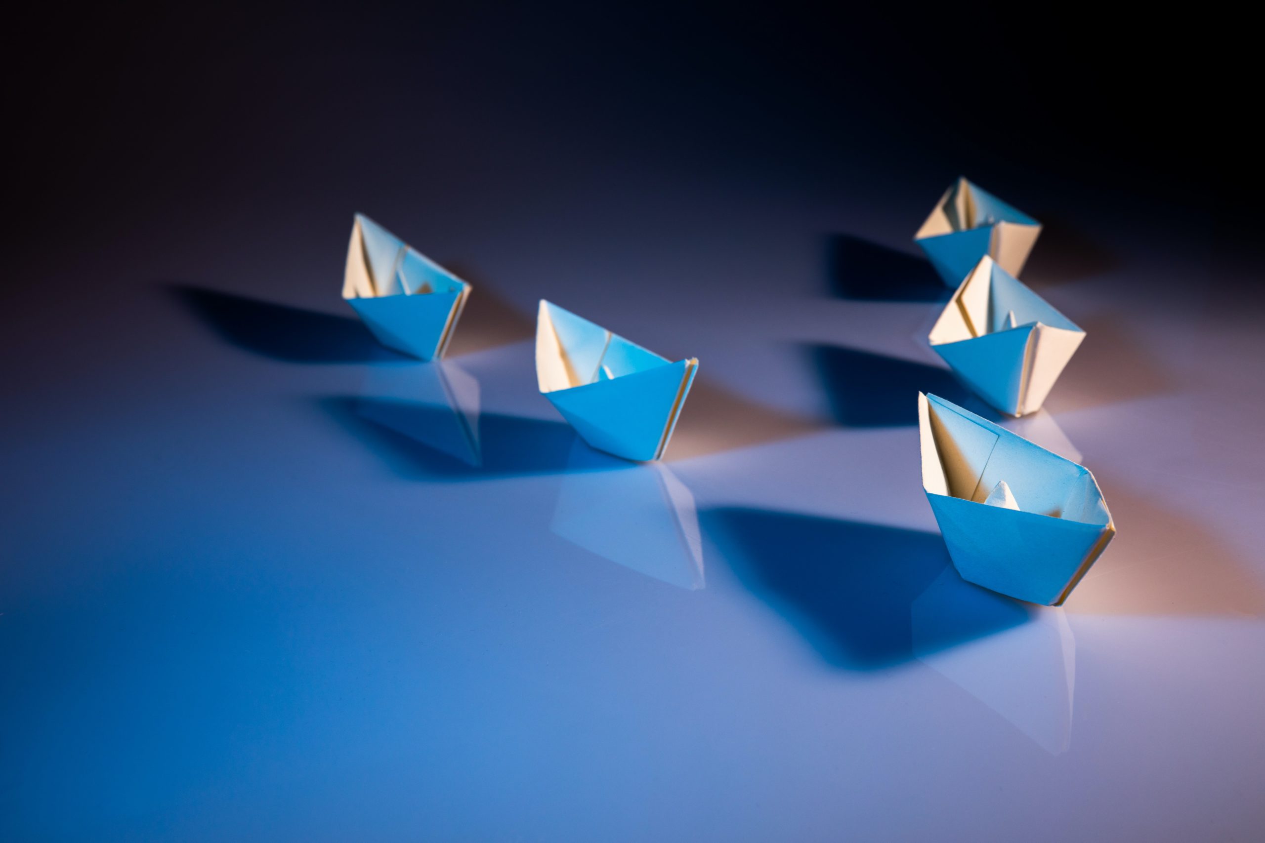 Origami boats