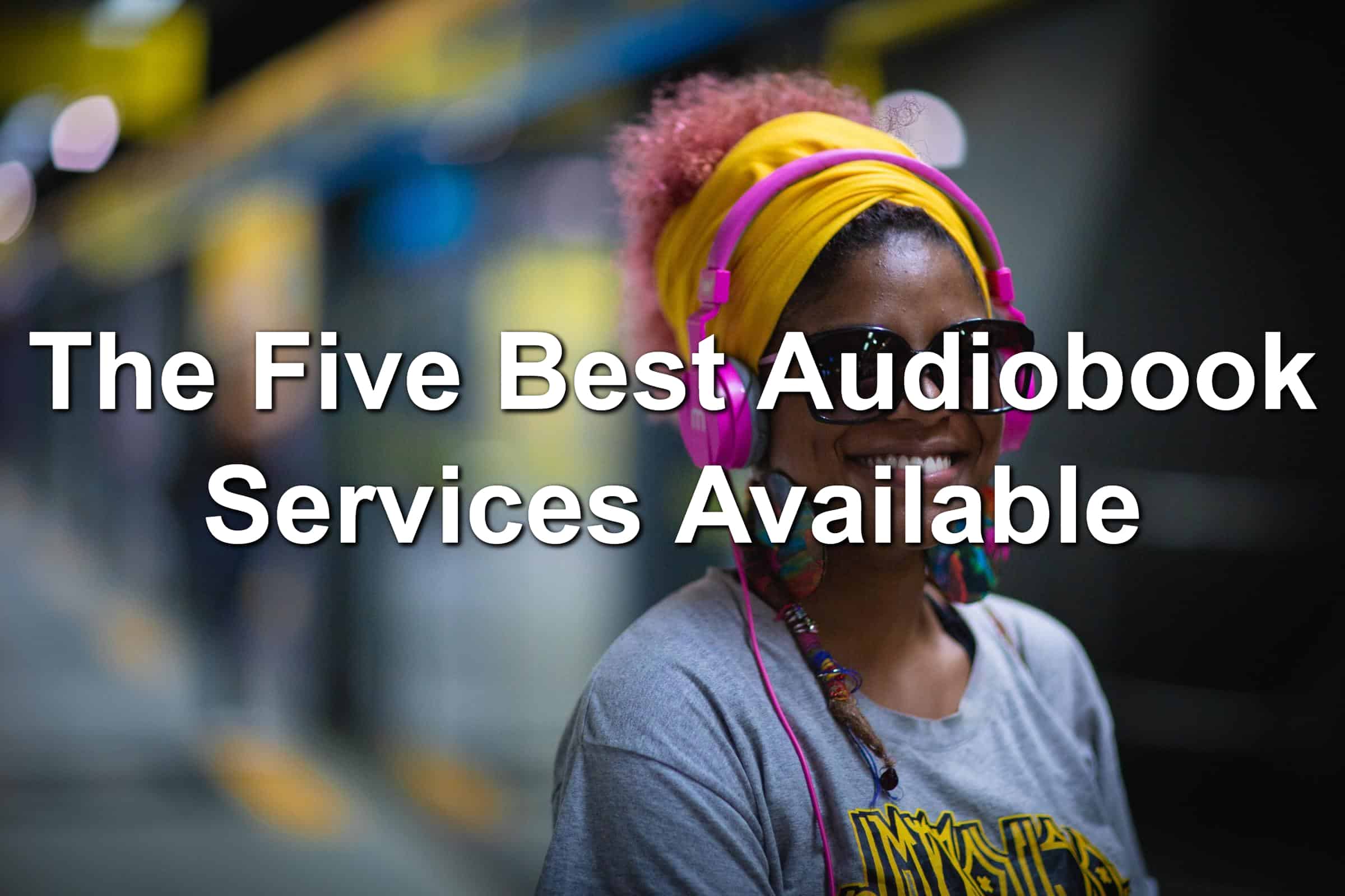 Woman wearing headphones