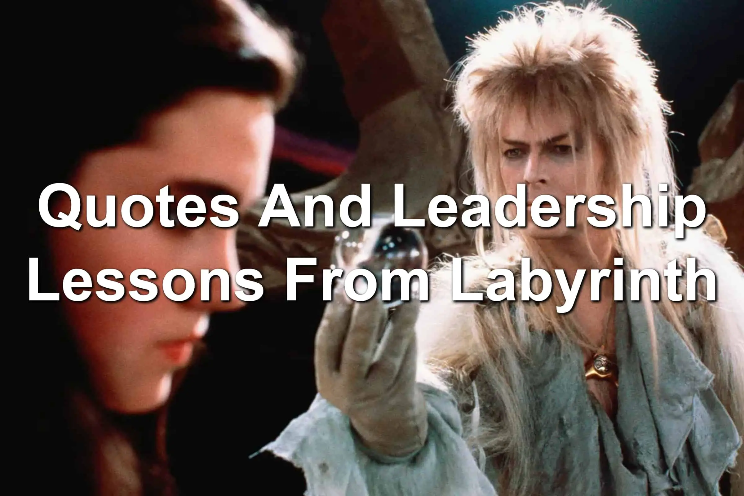 David Bowie and Jennifer Connelly in a scene from Labyrinth