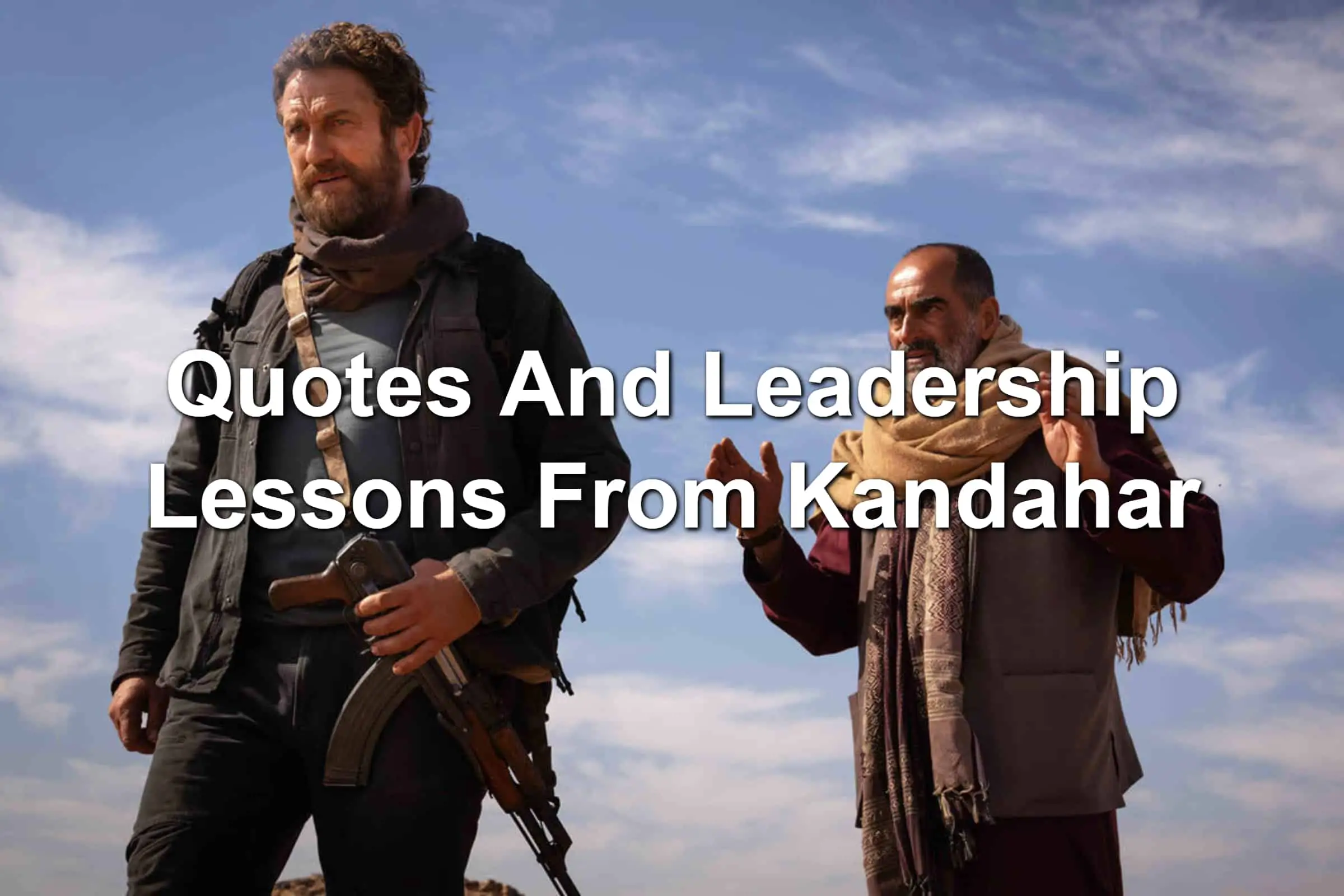 Gerard Butler and Navid Negahban in the movie Kandahar