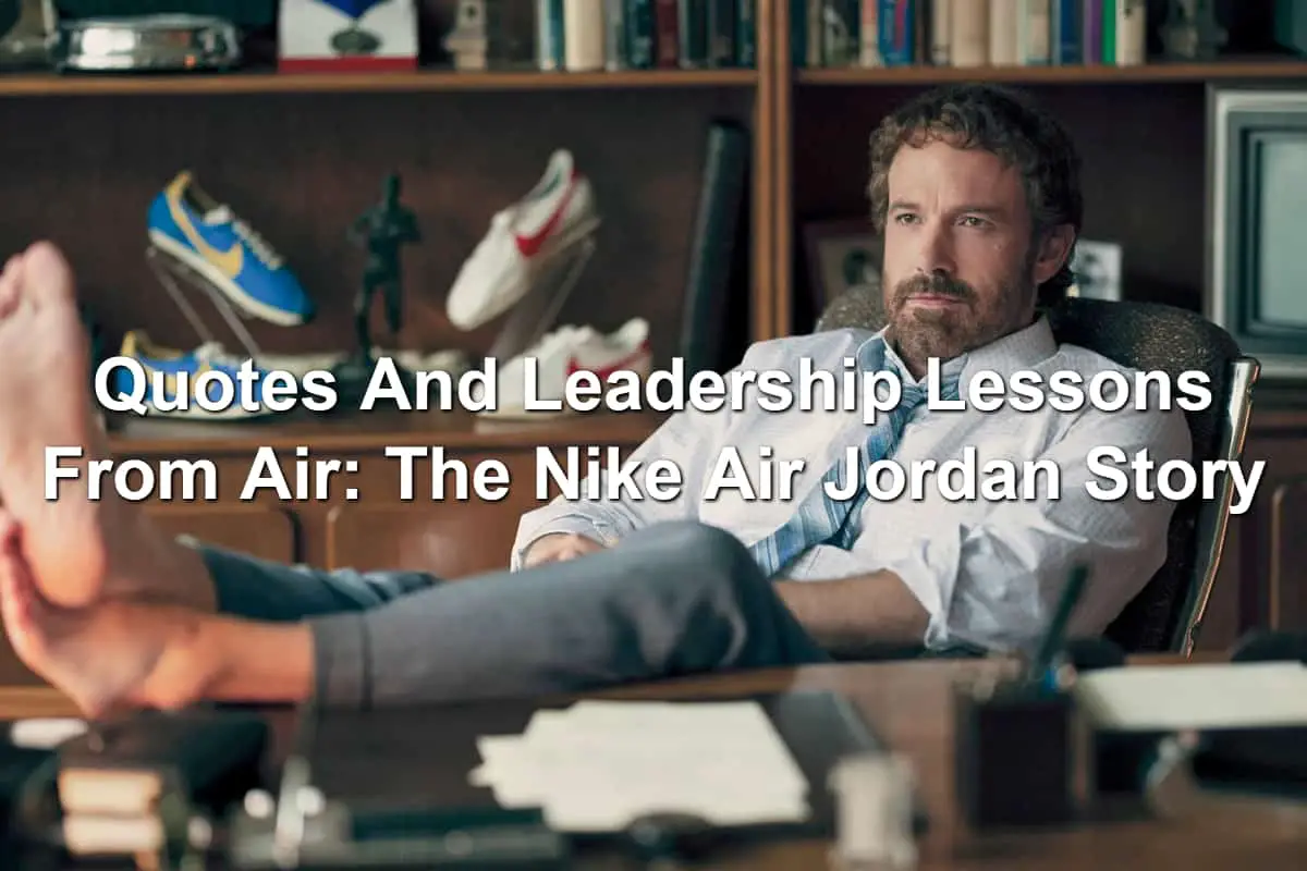 Ben Affleck as Phil Knight in Air. Feet on his desk, barefoot.