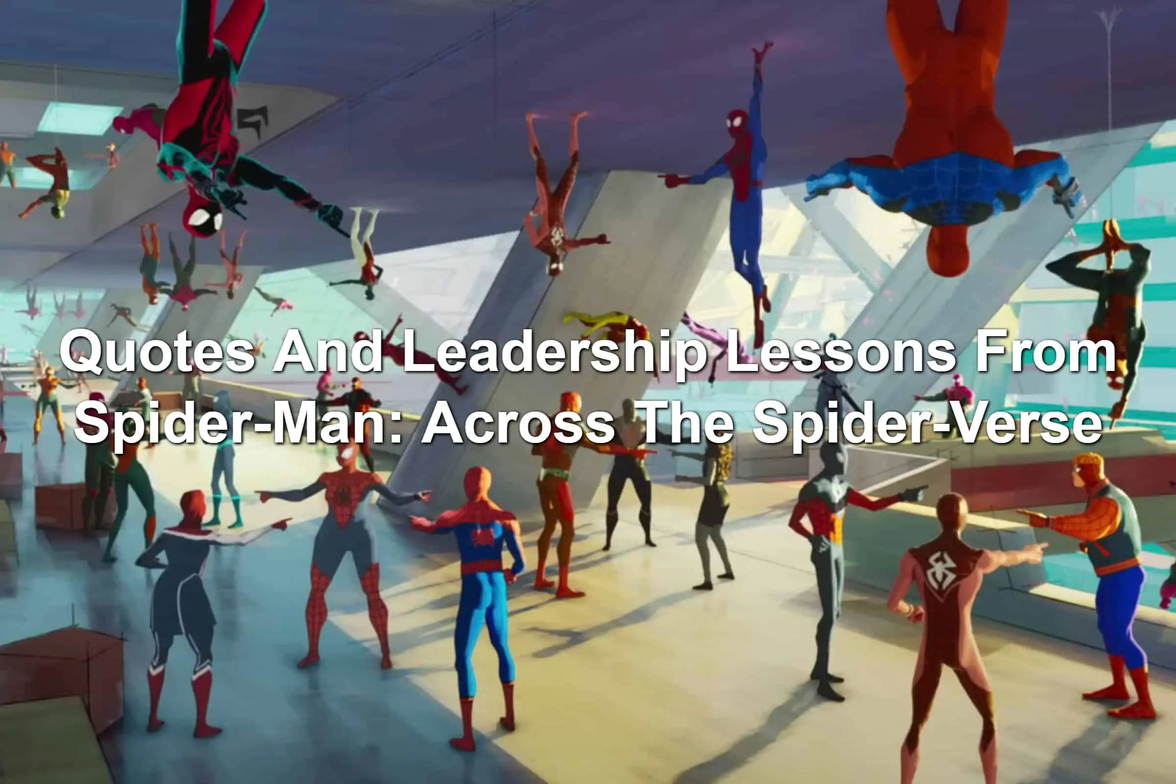 Scene from Spider-Man Across The Spider-Verse. Multiple Spider-Men are pointing at each other, similar to the meme from the 1968 cartoon